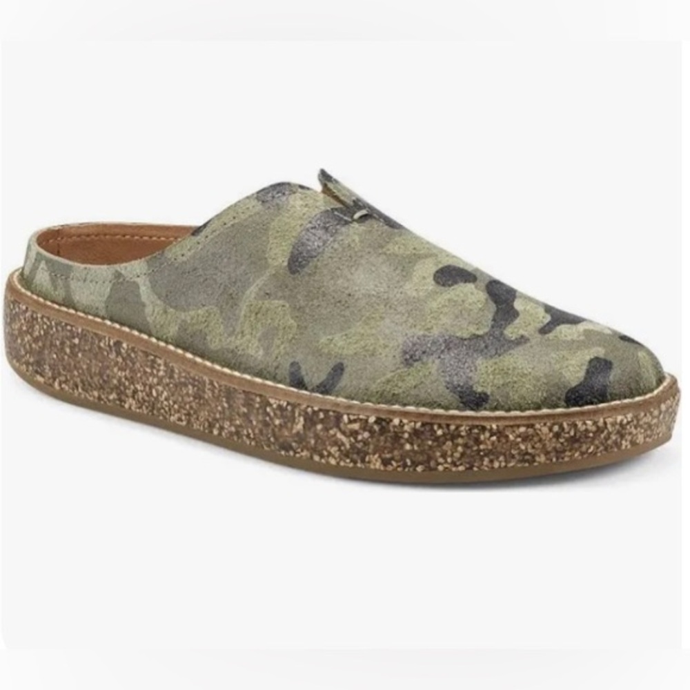 Lucky Brand Tamala camo cork platform Clog mules sandal flats shoe size 12 new